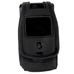 Motorola Compatible Standard Leather Case with Fixed Belt Clip   LCV3XXPR