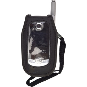 Motorola Compatible Standard Leather Case with Fixed Belt Clip   LCV710PRT