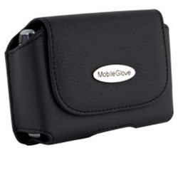 Universal MobileGlove Luxus Horizontal Leather Holster with Stationary Belt Clip - Black    LUH8700BK
