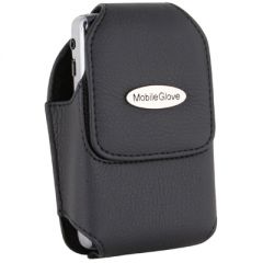 Universal MobileGlove Luxus Vertical Leather Holster with Stationary Belt Clip - Black  LUV8700BK