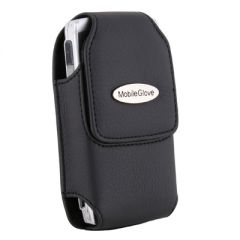 Mobile Glove Luxus Vertical Leather Case with Stationary Belt Clip - Black              LUVCURVEBK