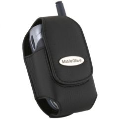 Nextel Compatible Mobile Glove Luxus Vertical Leather Case with Stationary Belt Clip - Black         LUVNXBK
