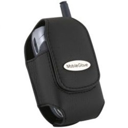 Nextel Compatible Mobile Glove Luxus Vertical Leather Case with Stationary Belt Clip - Black         LUVNXBK
