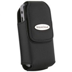 Universal Mobile Glove Luxus Vertical Leather Case - Black  LUVPEARLBK