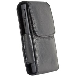 Universal Luxe Leather Pouch with Rotating Belt Clip - Black   LUXE607BK