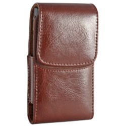 Universal Luxe Leather Pouch with Rotating Belt Clip - Brown   LUXE607BR