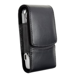 Universal Luxe Vertical Leather Pouch - Black   LUXEV3BK