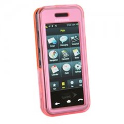 Samsung Compatible Transparent Pink Protective Shield With Swivel Belt Clip  M800COVPK