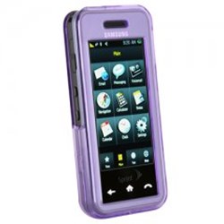 Samsung Compatible Transparent Purple Protective Shield With Swivel Belt Clip  M800COVPU-SA