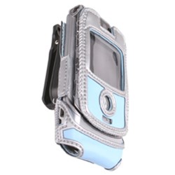 Motorola Compatible Matrix Case with Ratcheting Swivel Clip - Light Blue  MATV3LB
