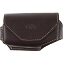 Motorola Compatible Milante Abruzzi Leather Horizontal Case with Magnetic Angled Closure - Brown with Gold Stitching  MIL-320LBR