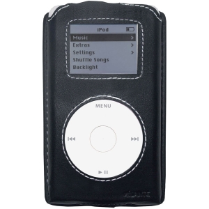iPod Compatible Milante Leather Case with Swivel Belt Clip - Black   MIL-ISLBW