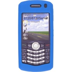 Blackberry Compatible Milante Silicone Skin Case - Blue            MIL-SK81BL-BLUE