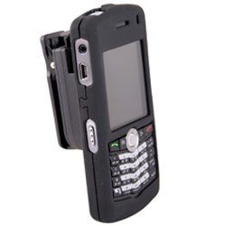 Blackberry Compatible Rubberized Snap-On Cover - Black   PEARLRUBBK