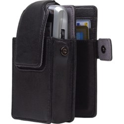 Cellective Case Universal Leather Vertical Pouch with Swivel Belt Clip - Black        PPDMA04