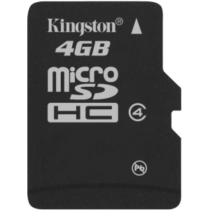 Kingston 4GB MicroSD Card  SDC4-4GBSP-SY