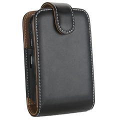Blackberry Compatible Shell Leather Case. Black