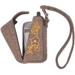 Universal Sharagano Top Flip Herringbone Case - Brown  SHTF02