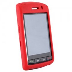 Blackberry Compatible Red Silicone Sleeve Without Belt Clip  SILBB9500RD