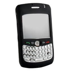 Blackberry Compatible Silicone Sleeve with No Belt Clip - Black    SILCURVEBK