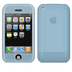 Apple Compatible Silicone Sleeve - Blue   SILIPHONEBL