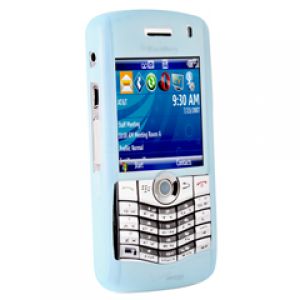 Blackberry Compatible Silicon Sleeve Without Belt Clip - Light Blue      SILPEARL2BL