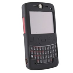 Motorola Compatible Silicone Sleeve with No Belt Clip - Black    SILQ9MBK