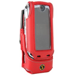 Motorola Compatible Skins Case with Swivel Belt Clip - Red    SKINKRZRRD