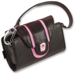 Universal Cellective Cases Madison Nylon Horizontal Pouch - Black/Pink   SP-10016-7