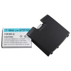 Motorola Compatible 1400 mAh Li-Ion Extended Capacity Battery with Black Door    SPLITQXTBK