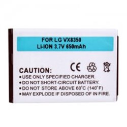 LG Compatible 650 mAh Li-Ion Internal Battery SPLITVX8350-LG
