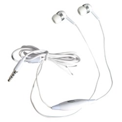 Stereo Ear Buds with 1-Touch Answer/End Button - White    STEREOBUDIPHONE