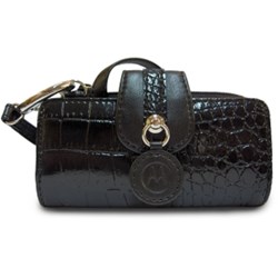 Motorola Original Crocodile Fashion Leather Horizontal Pouch with Wrist Strap - Black   SYN1940A