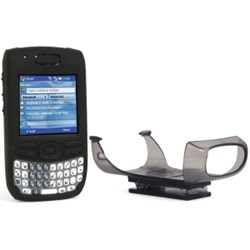 PalmOne Treo Compatible Speck Rugged SkinTight  Case with Holster - Black     T680-BLK-SK