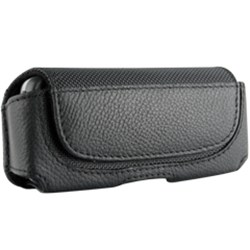 Trend Medium Horizontal Leather Pouch Case - Black    TRENDMD