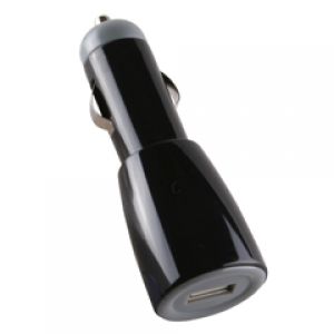 Universal Cigarette Lighter Plug with Single USB Charging Port - Black        USBCLA