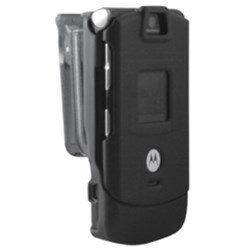 Motorola Compatible Rubberized Snap-On Cover - Black  V3RUBBK