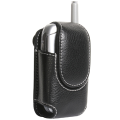 Universal Vogue Small Vertical Pouch Case with 360 Degree Ratching Belt Clip. Black.