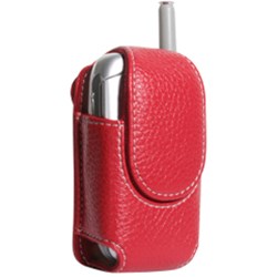 Universal Vogue Small Vertical Pouch with Ratching Belt Clip - Red    VOGUESMRD-PA