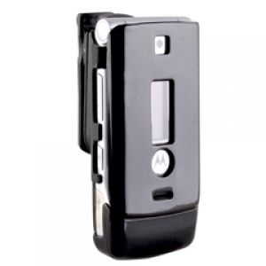 Motorola Compatible Snap-On Cover with Swivel Belt Clip - Black    W385COVBK