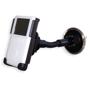 iPod Compatible Black Plastic Cradle with Suction Cup Mount  WM-36MI