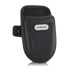 Samsung Original Leather Molded Pouch with Swivel Belt Clip - Black WT17200000129