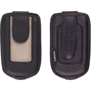 Samsung Original Leather Pouch With Belt Clip - Champagne and Black  WT17200000131