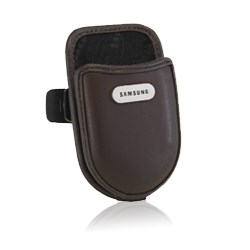 Samsung Original Leather Molded Pouch with Swivel Belt Clip - Dark Brown    WT17200000133