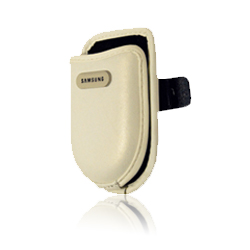 Samsung Original Leather Molded Pouch with Swivel Belt Clip - Pearlized White    WT17200000134