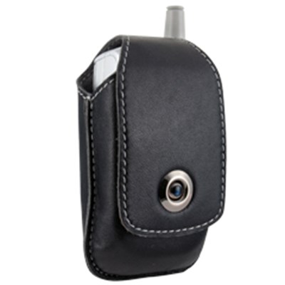 Universal Antimagnetic Black Vertical Leather Pouch Case - Small