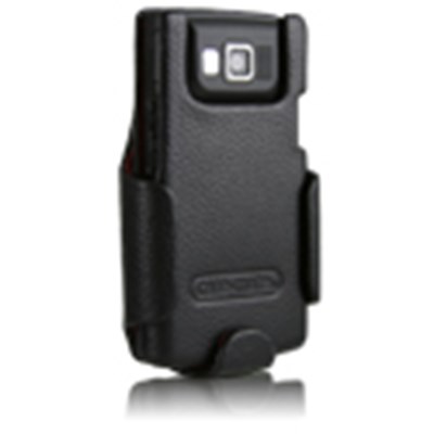Samsung Compatible Case Mate Leather Case/Holster with Ratcheting Belt Clip - Phantom Black    BJCH-PB