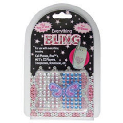 Bling Cell Phone Adhesive Gems - Blue Butterfly Pattern   BLINGBBF