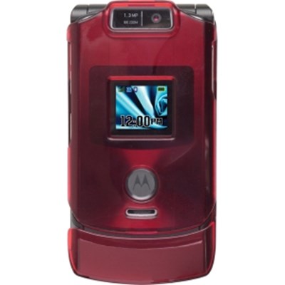 Motorola Compatible Scented Snap-On Case - Raspberry    CLPRASSCNTV3XXSIN