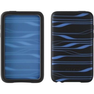 Apple Compatible Black and Blue Silicone Sleeve  F8Z364-BKB